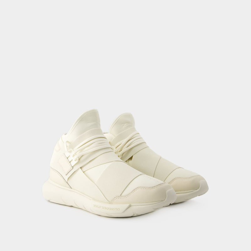 Qasa Sneakers - Y-3 - Leather - Beige/Blanc