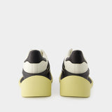 Pwr Star Sneakers - Y-3 - Leather - White/Black/Yellow