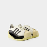 Pwr Star Sneakers - Y-3 - Leather - White/Black/Yellow