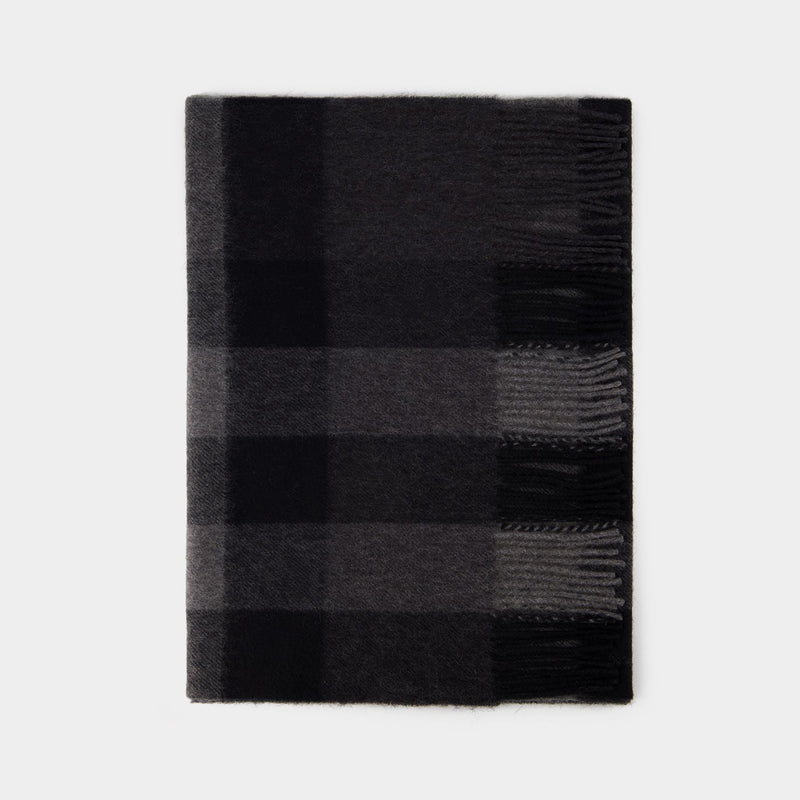 Mega Check Scarf - Burberry - Cashmere - Grey