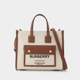 【BURBERRY】LL SM POCKET DTL TOTE LL6◆8044138112818 Ll Mn Pocket Dtl Ll6 Tote Bag - Burberry - Natural/Tan - Cotton