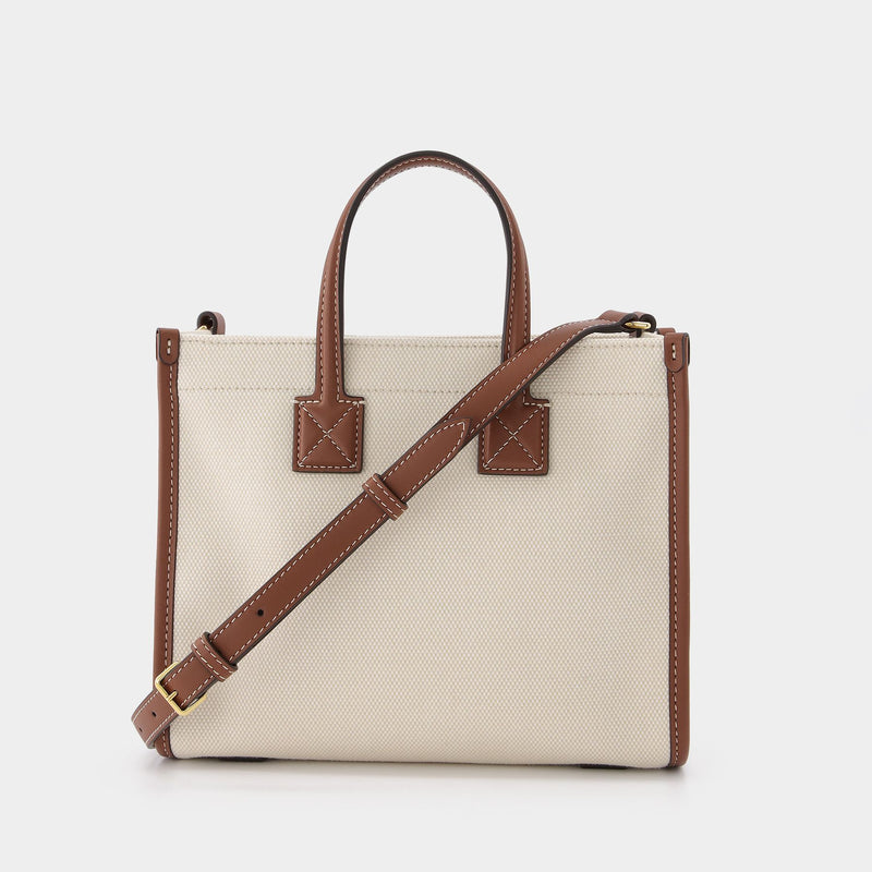 Neutral Pocket small canvas tote bag, Burberry