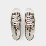 Lf Tnr Jack L Low Sneakers - Burberry - Beige - Cotton