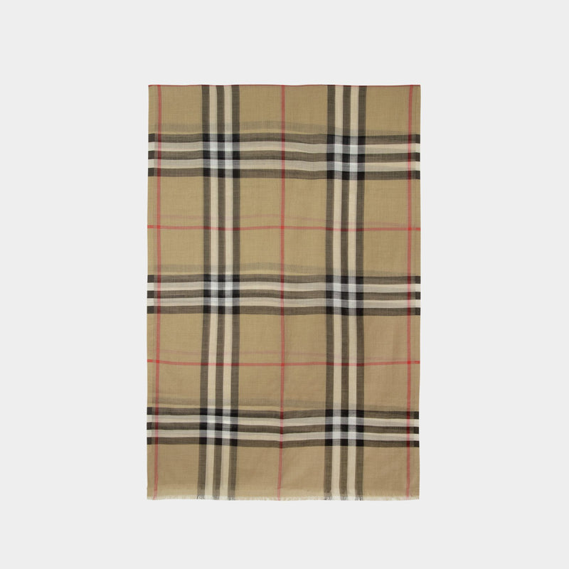 Scarf - Burberry - Beige - Wool/Silk