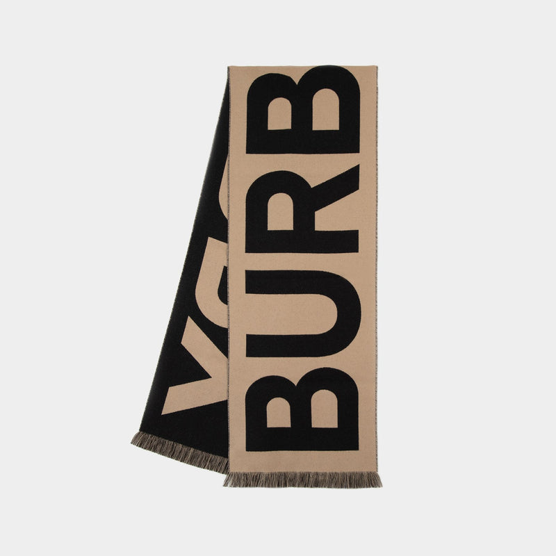Logo scarf - Burberry - Wool - Beige