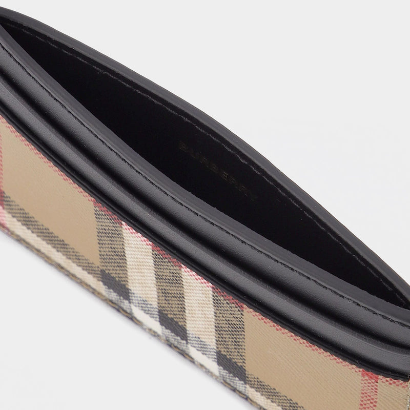 Sandon Cardholder in Beige/Black Fabric