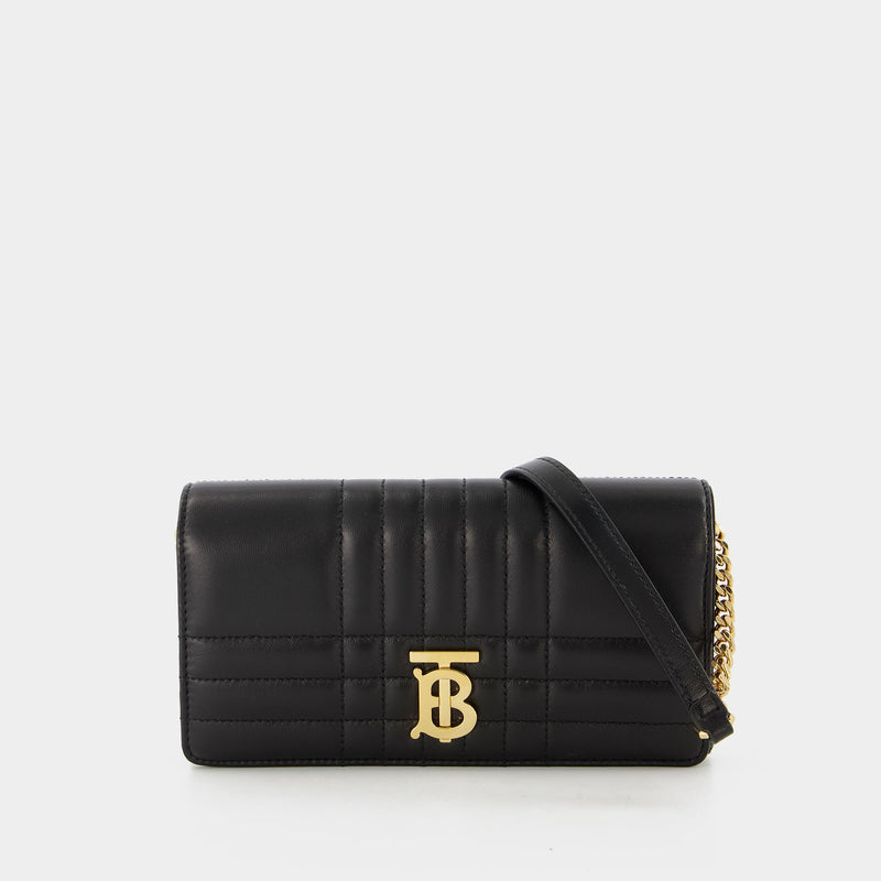 Ls Lola Qxc Wallet On Chain - Burberry -  Black/Light Gold - Leather
