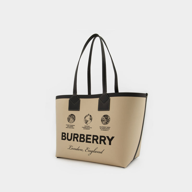Ll Md Heritage Tote Bag - Burberry - - Cotton