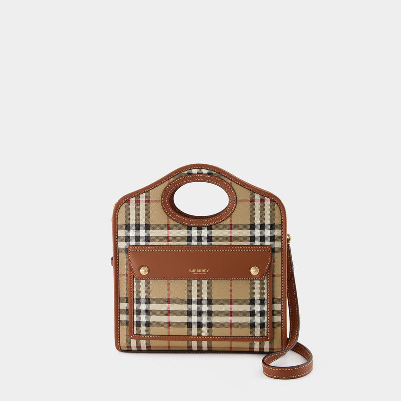 Mini Pocket - Burberry - Canvas - Brown