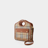 Mini Pocket - Burberry - Canvas - Brown