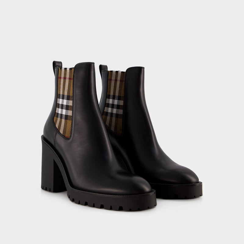 LF New Allostock 70 Ankle Boots - Burberry - Leather - Black