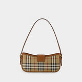 Sling Hobo Bag - Burberry - Leather - Beige