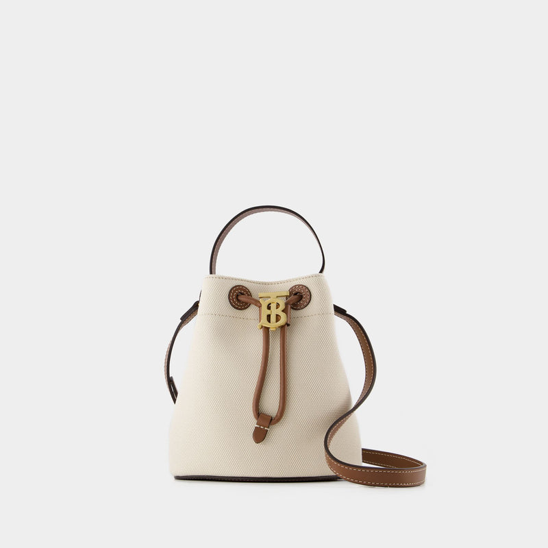 Burberry TB Canvas Drawstring Bucket Bag