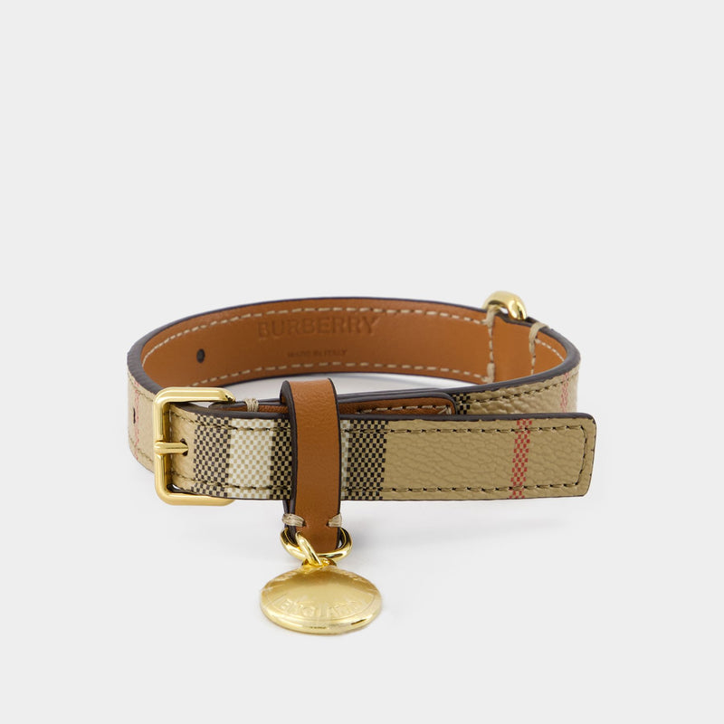 Dog leash M/L - Burberry - Leather - Briar Brown