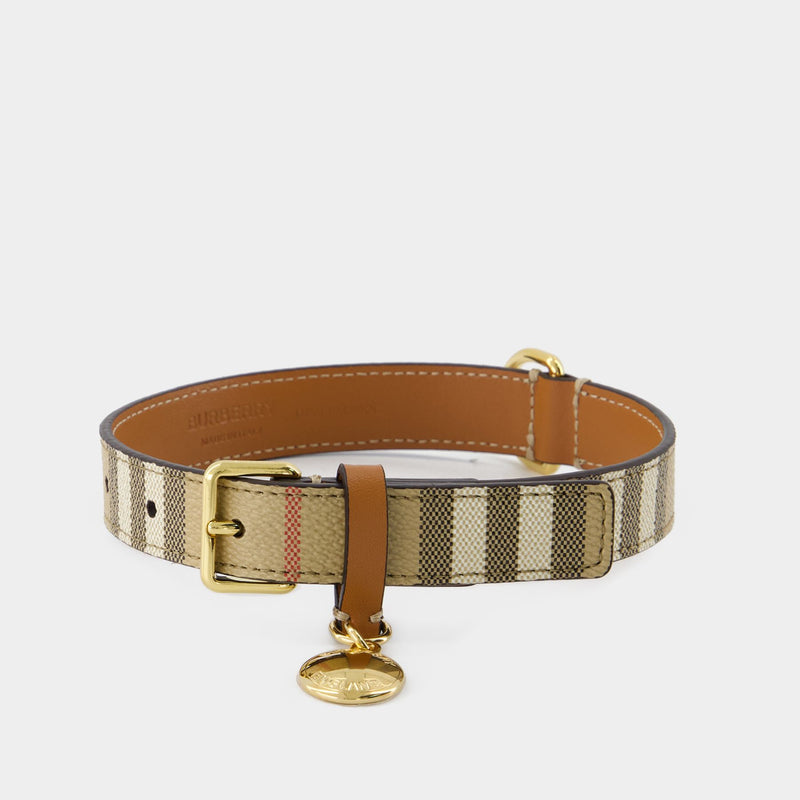 Dog leash M/L - Burberry - Leather - Briar Brown