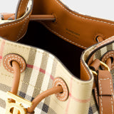 Drawstring Bag - Burberry - Leather - Briar Brown