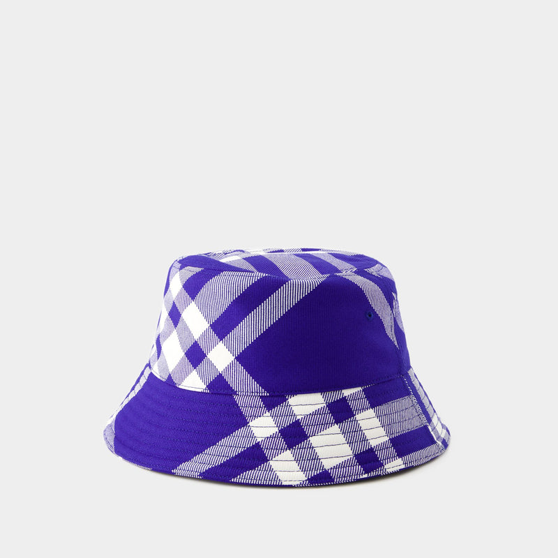 Monogram Bucket Hat - Burberry - Wool - Blue