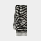 Mu Monochrome Scarf - Burberry - Cashmere - Beige