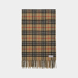 Mu Vintage Check Scarf - Burberry - Cashmere - Archive Beige