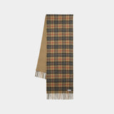Mu Vintage Check Scarf - Burberry - Cashmere - Archive Beige
