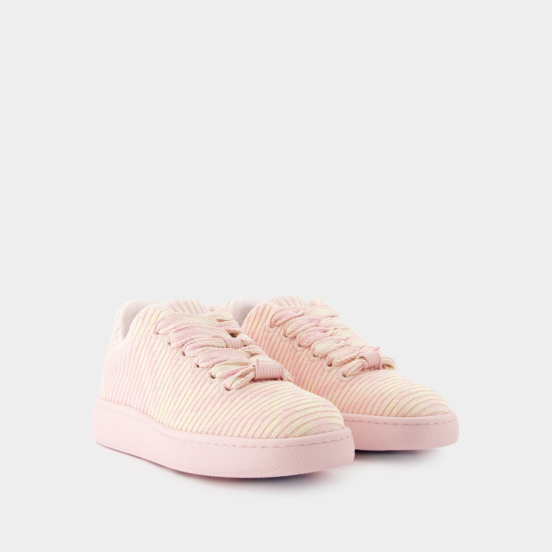 LF Box Knit Sneakers - Burberry - Synthetic - Pink