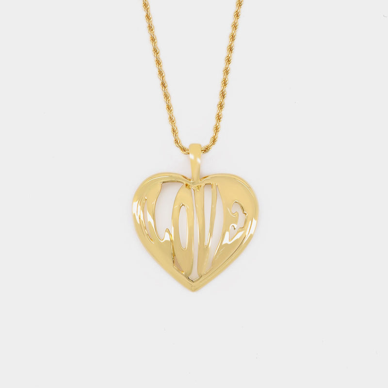 Love Heart Necklace in Gold
