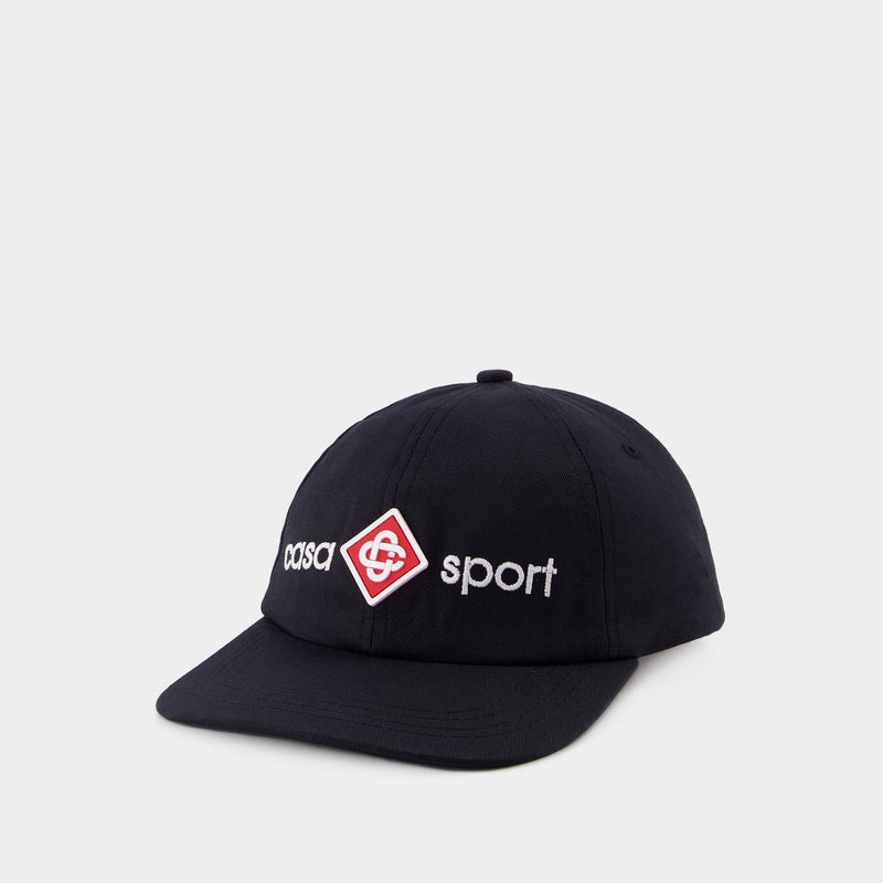 Embroidered Casa Sport Logo Hat - Casablanca - Black - Cotton