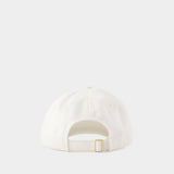 Stacked Logo Hat - Casablanca - White - Cotton