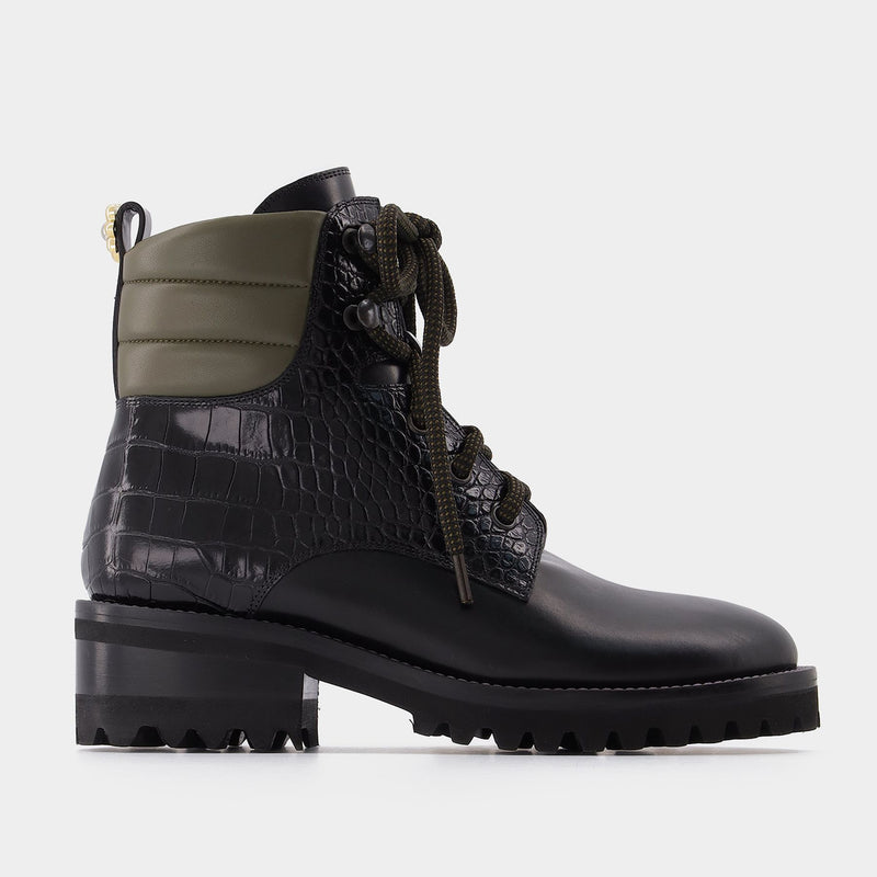 Dolomite Tread Boots in Black Leather