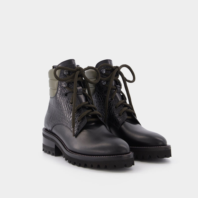 Dolomite Tread Boots in Black Leather