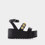 Tima Platform in Black Leather