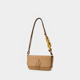 Anchor Chain Baguette in Beige Leather