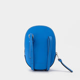 Midi Cap Bag in Blue Leather