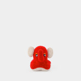 Red 3D Elephant Key Ring in Red