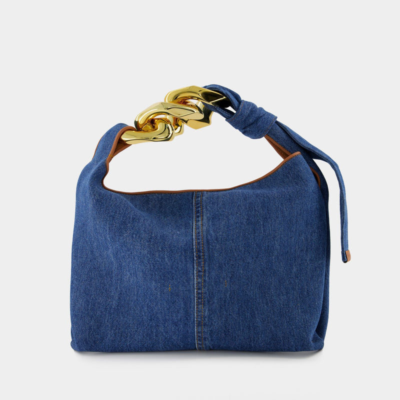 Small Chain Hobo Bag - J.W. Anderson -  Blue Denim - Leather