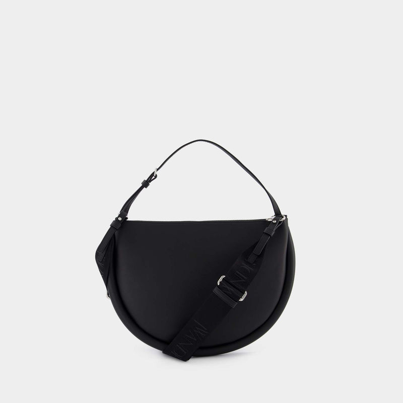 Medium Bumper-Moon Hobo Bag - J.W. Anderson -  Black - Leather