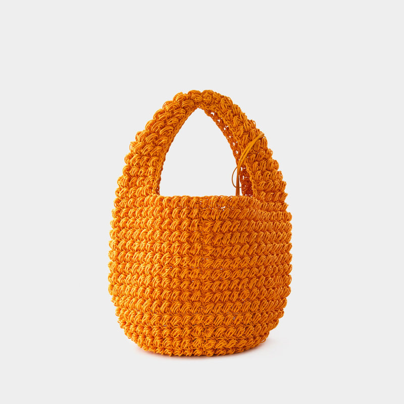 Large Popcorn Basket Bag - J.W. Anderson - Cotton - Orange