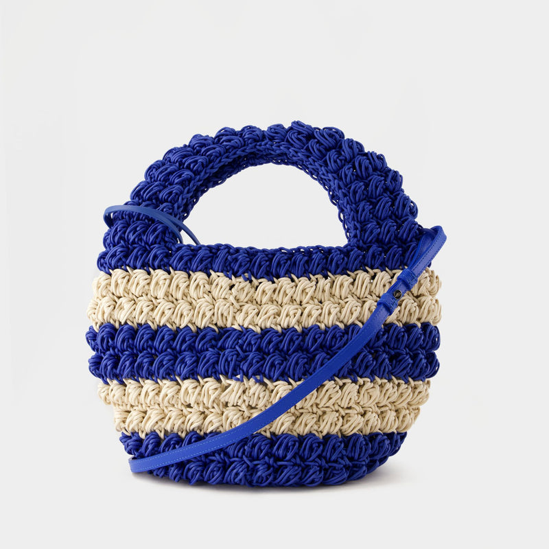 Popcorn Basket Bag - J.W. Anderson - Cotton - Blue/White