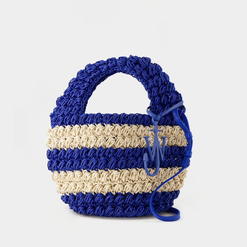 Popcorn Basket Bag - J.W. Anderson - Cotton - Blue/White