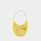 Ring Swipe Bag in Yellow Faux Fur