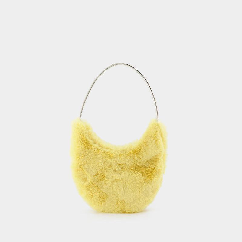 Ring Swipe Bag in Yellow Faux Fur