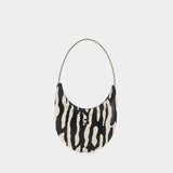 Ring Swipe Zebra Print Handbag - Coperni - Black/White - Leather
