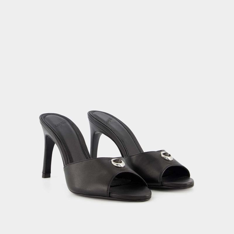 Logo Mules - Coperni - Black - Leather