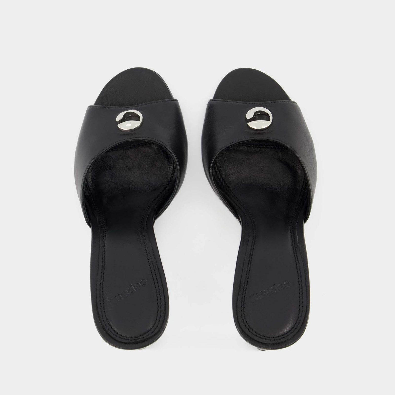 サンダル・ミュール Logo Mules - Coperni - Black - Leather Logo Mules - Coperni - Black - Leather