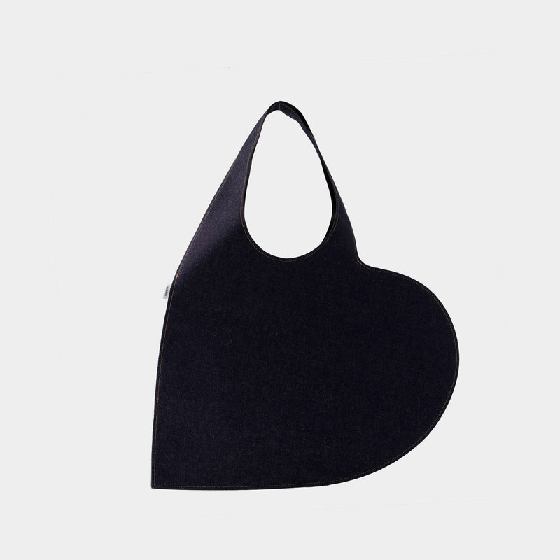 Heart Tote Bag - Coperni - Cotton - Blue