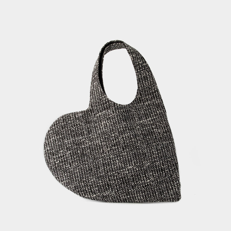 Heart Shopper Bag  - Coperni - Tweed - Black