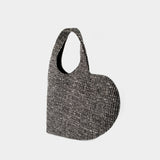 Heart Shopper Bag  - Coperni - Tweed - Black