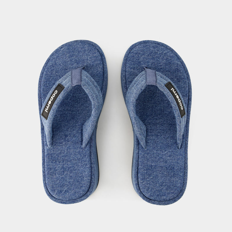 Wedge Sandals - Coperni - Canvas - Washed Blue