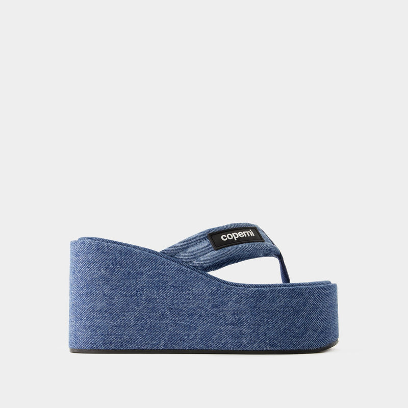 Wedge Sandals - Coperni - Canvas - Washed Blue