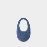 Denim Mini Swipe Bag - Coperni - Canvas - Washed Blue